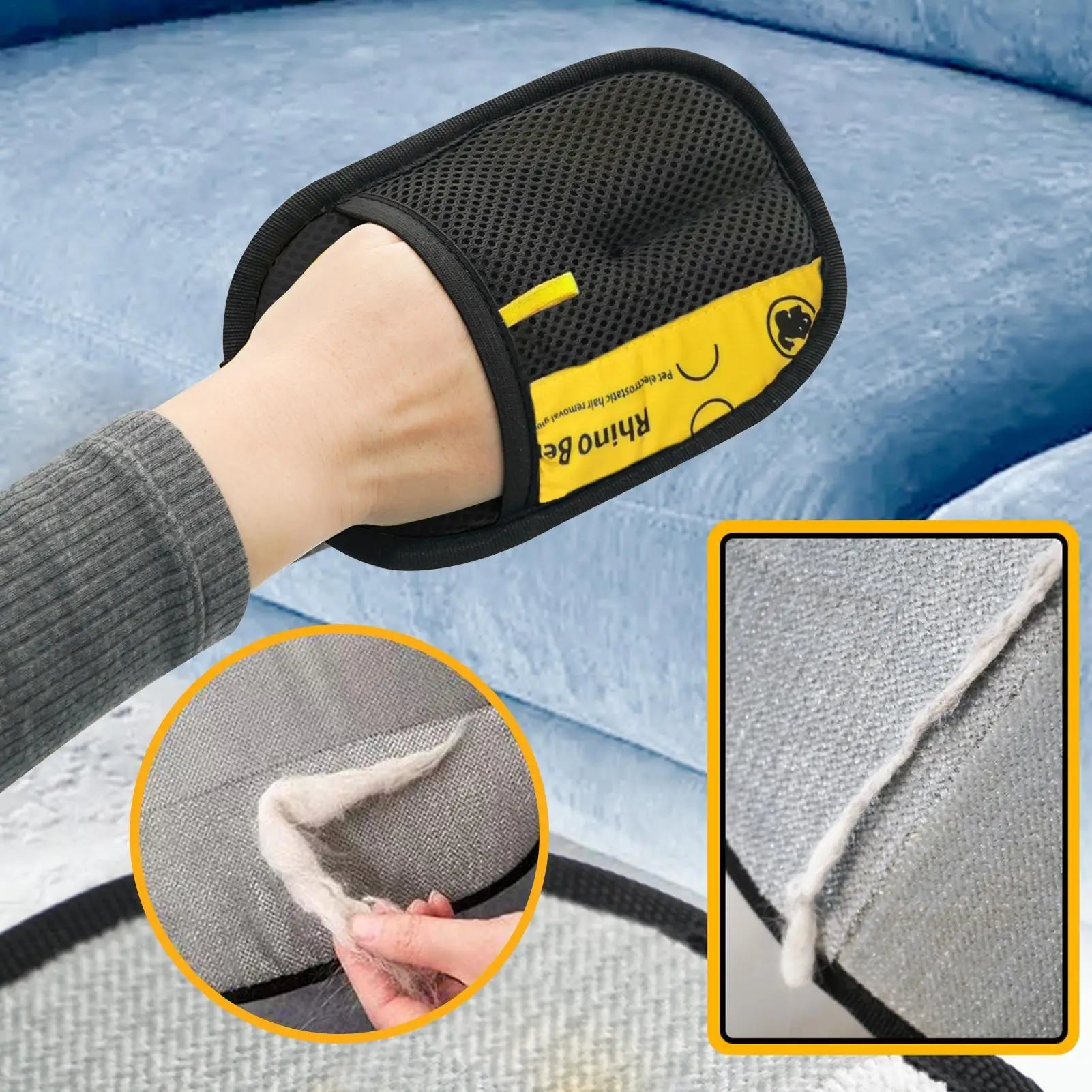 2 Guantes Quitapelos para Mascotas 🐾 | Elimina Pelo Fácil y Rápido